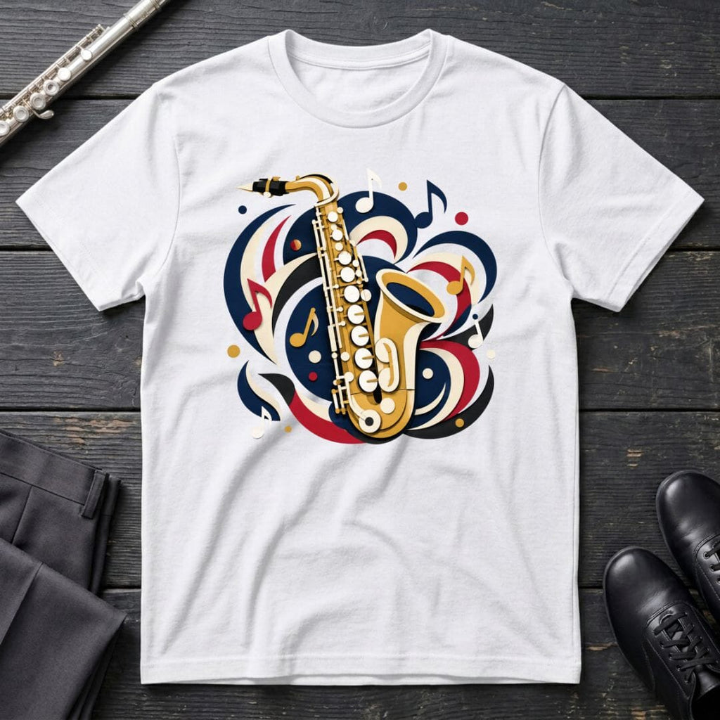 Saxophone Paper Cut T-Shirt